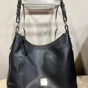 Vintage Dooney & Bourke Black Leather Shoulder Bag